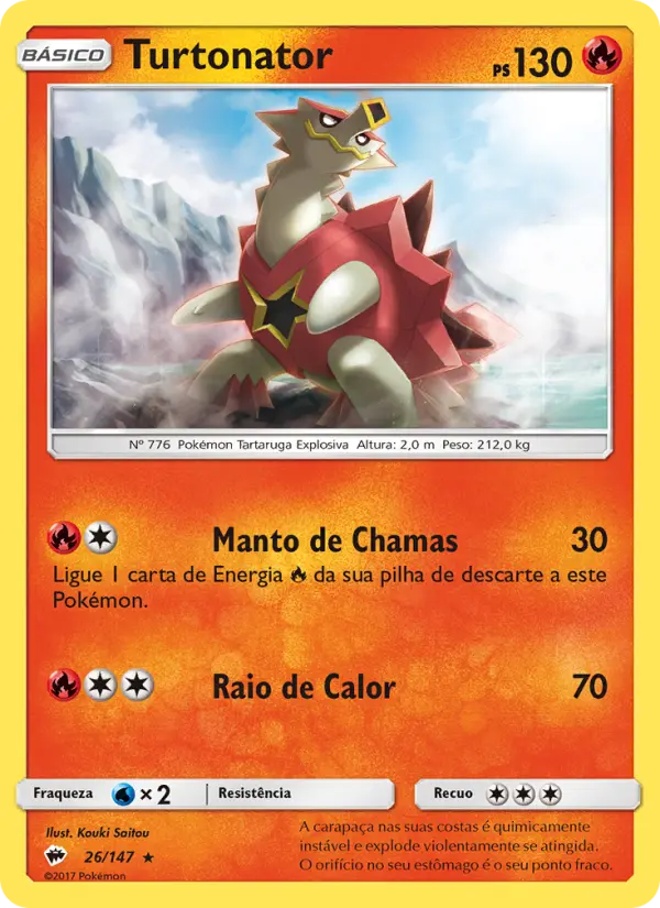 Carta Turtonator, número 26/147 da coleção Sombras Ardentes