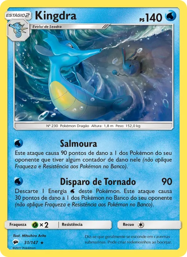 Carta Kingdra, número 31/147 da coleção Sombras Ardentes