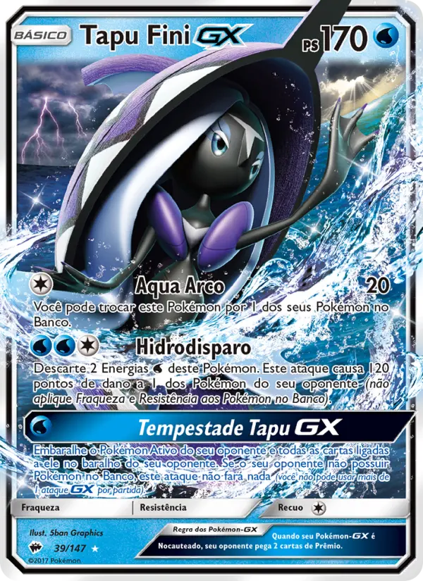 Carta Tapu Fini GX, número 39/147 da coleção Sombras Ardentes