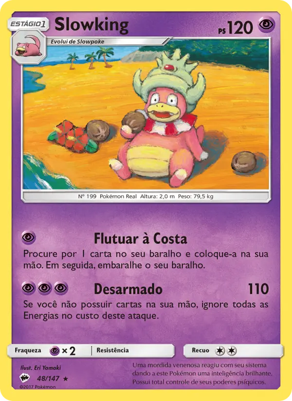 Carta Slowking, número 48/147 da coleção Sombras Ardentes