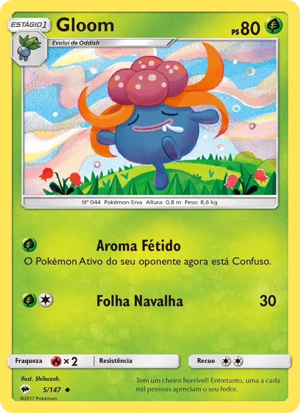 Carta Gloom, número 5/147 da coleção Sombras Ardentes