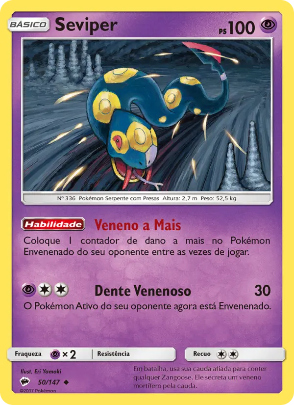 Carta Seviper, número 50/147 da coleção Sombras Ardentes