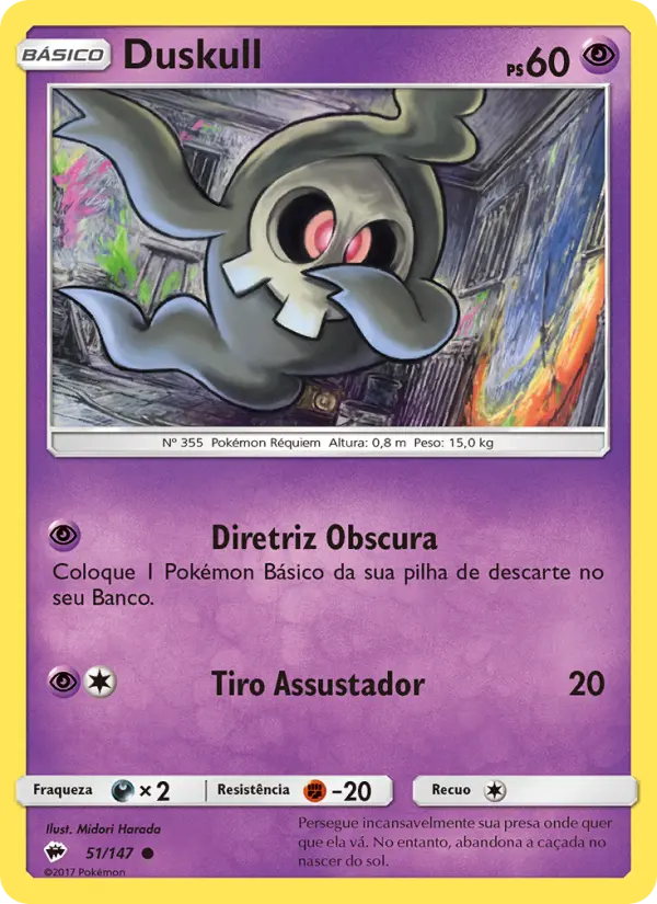 Carta Duskull, número 51/147 da coleção Sombras Ardentes