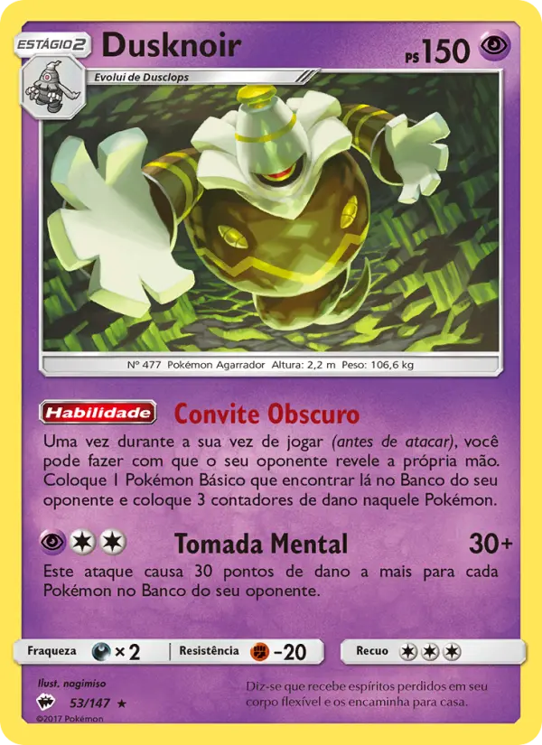 Carta Dusknoir, número 53/147 da coleção Sombras Ardentes