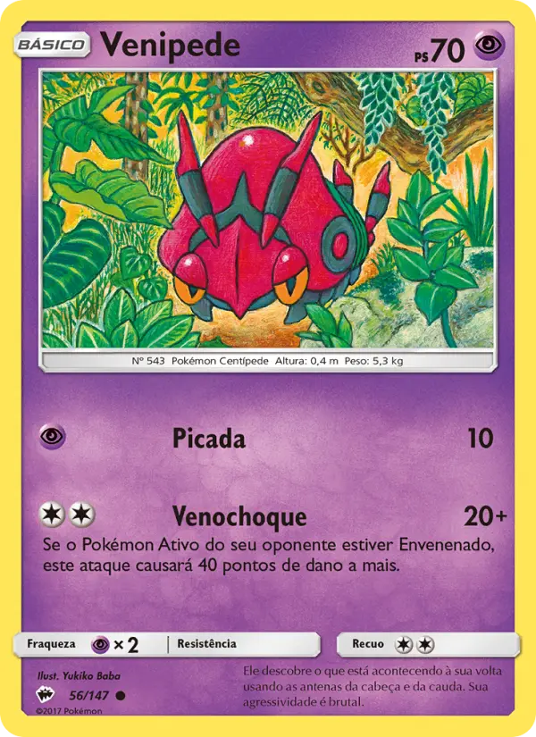 Carta Venipede, número 56/147 da coleção Sombras Ardentes