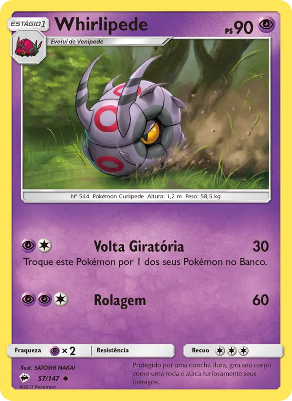 Carta Whirlipede, número 57/147 da coleção Sombras Ardentes