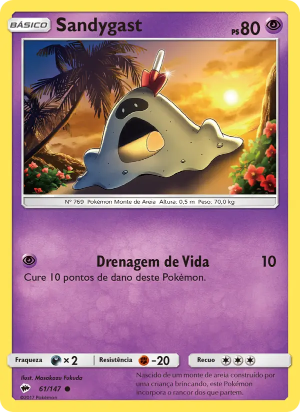 Carta Sandygast, número 61/147 da coleção Sombras Ardentes