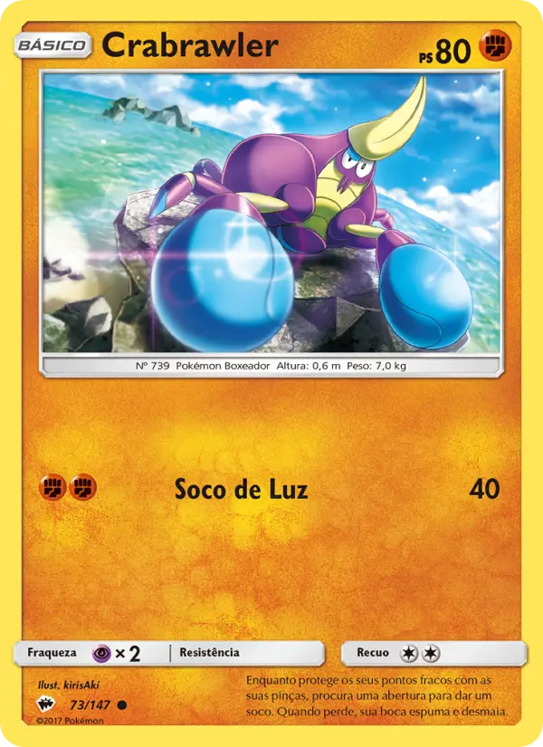 Carta Crabrawler, número 73/147 da coleção Sombras Ardentes