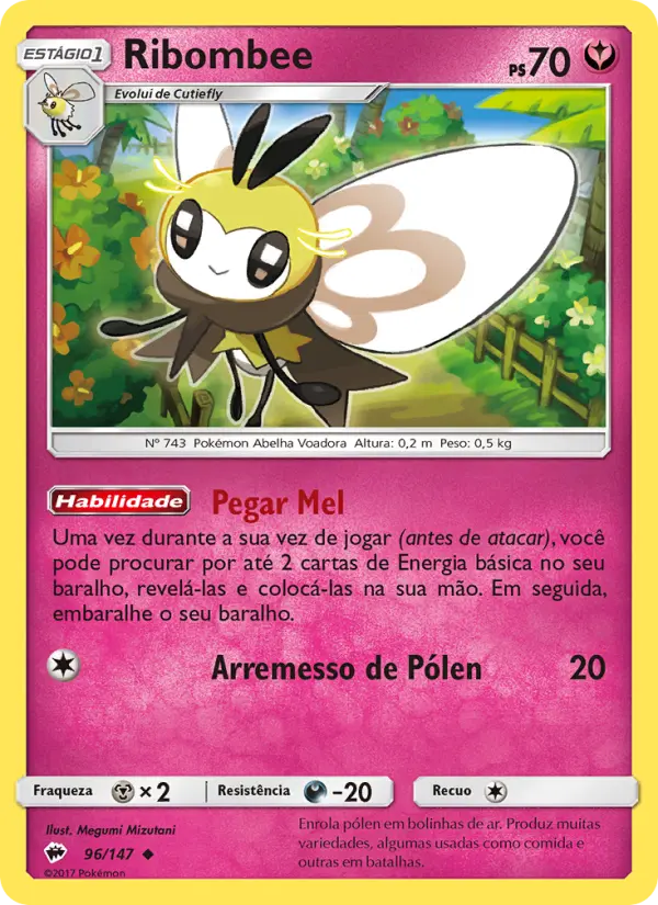 Carta Ribombee, número 96/147 da coleção Sombras Ardentes
