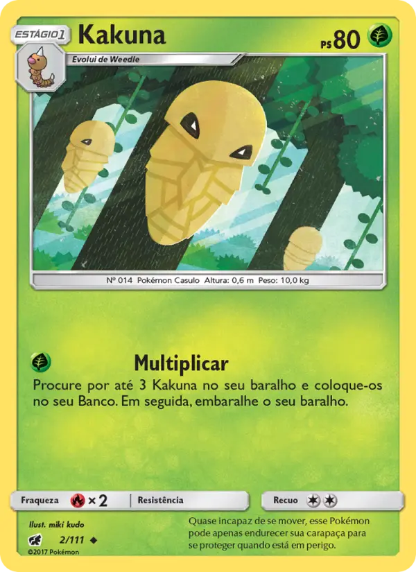 Carta Kakuna, número 2/111 da coleção Invasão Carmim