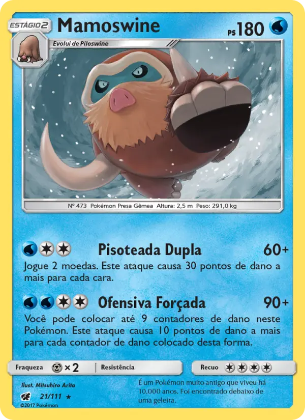 Carta Mamoswine, número 21/111 da coleção Invasão Carmim