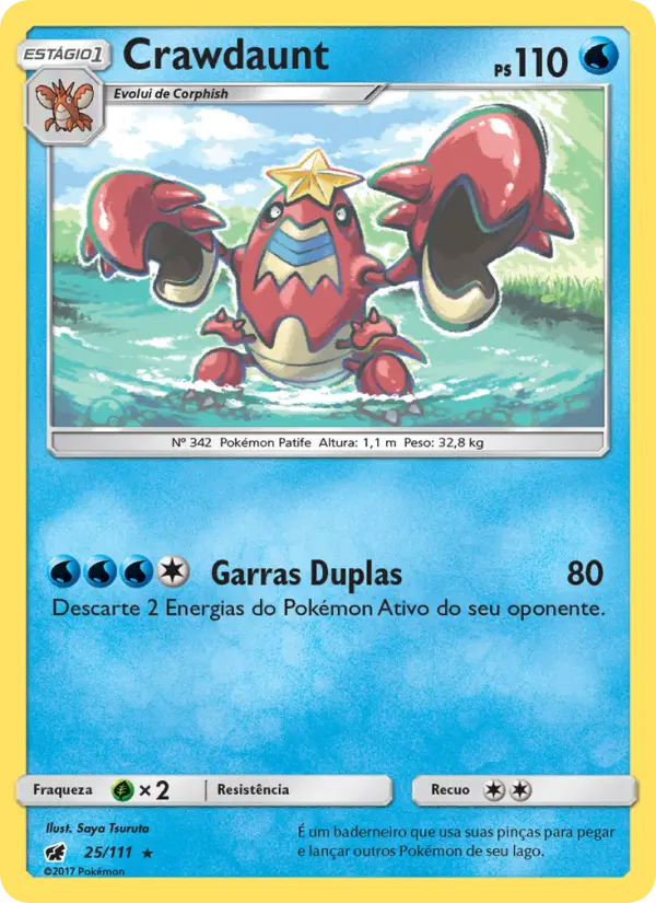 Carta Crawdaunt, número 25/111 da coleção Invasão Carmim