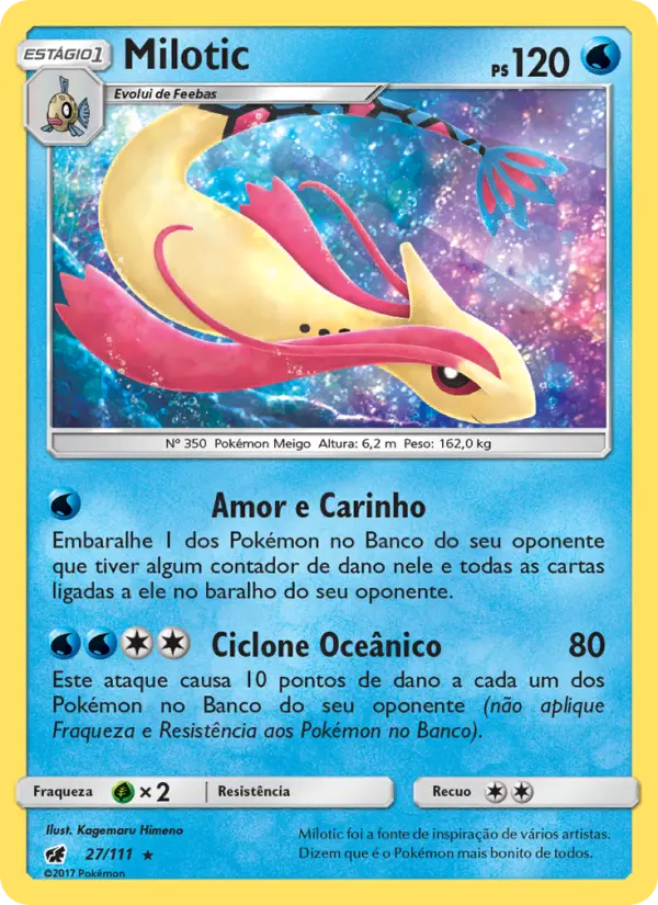 Carta Milotic, número 27/111 da coleção Invasão Carmim