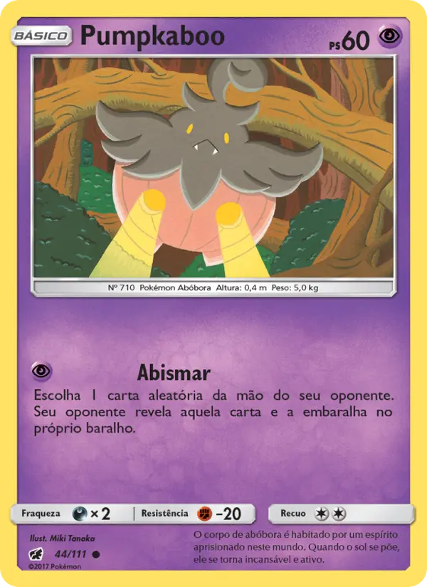 Carta Pumpkaboo, número 44/111 da coleção Invasão Carmim