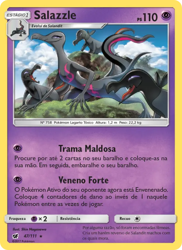 Carta Salazzle, número 47/111 da coleção Invasão Carmim