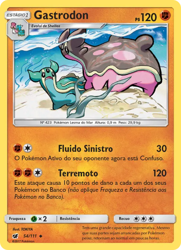 Carta Gastrodon, número 54/111 da coleção Invasão Carmim