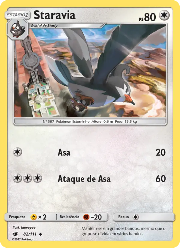 Carta Staravia, número 82/111 da coleção Invasão Carmim