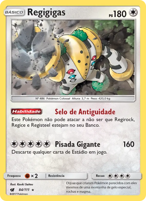 Carta Regigigas, número 84/111 da coleção Invasão Carmim