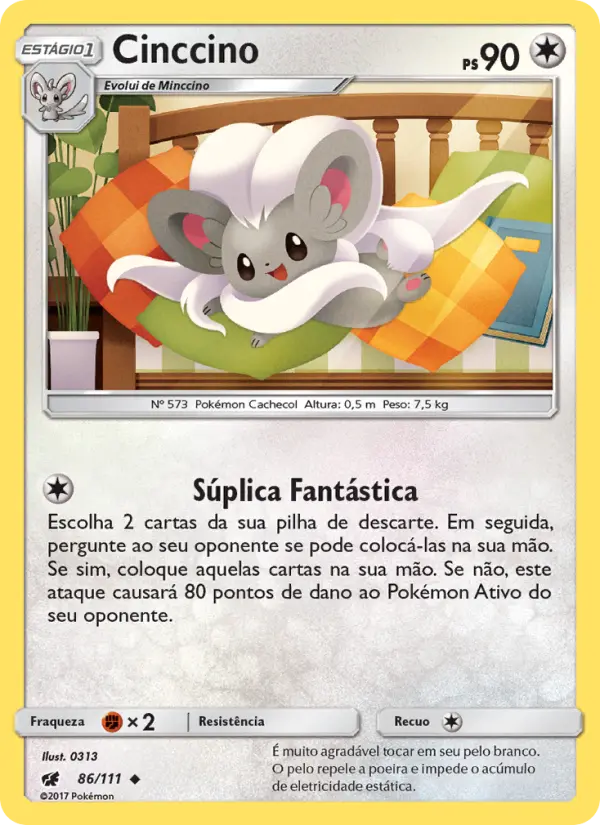 Carta Cinccino, número 86/111 da coleção Invasão Carmim