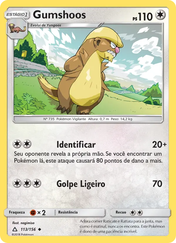 Carta Gumshoos, número 113/156 da coleção Ultra Prisma