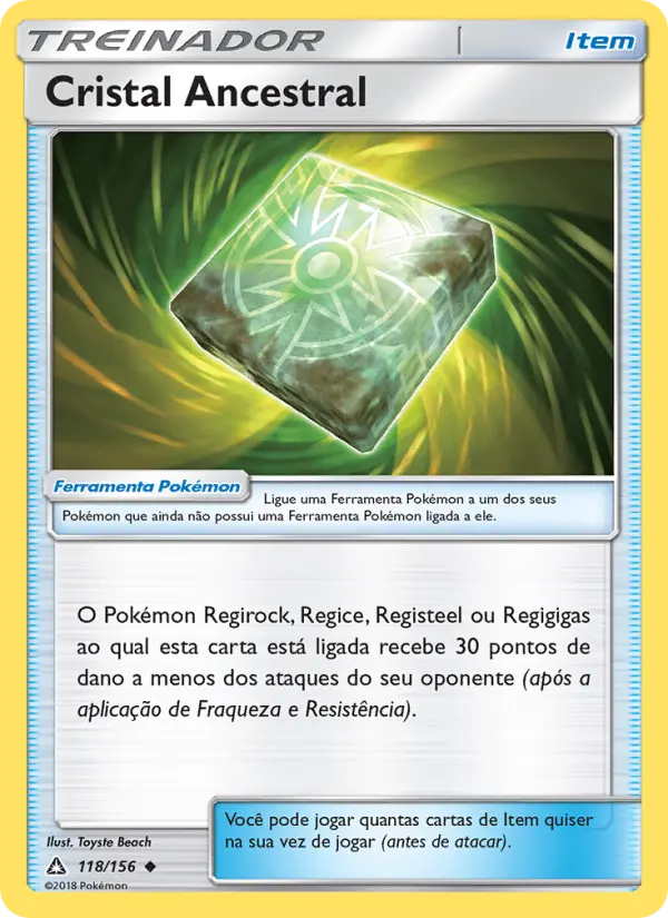 Carta Cristal Ancestral, número 118/156 da coleção Ultra Prisma