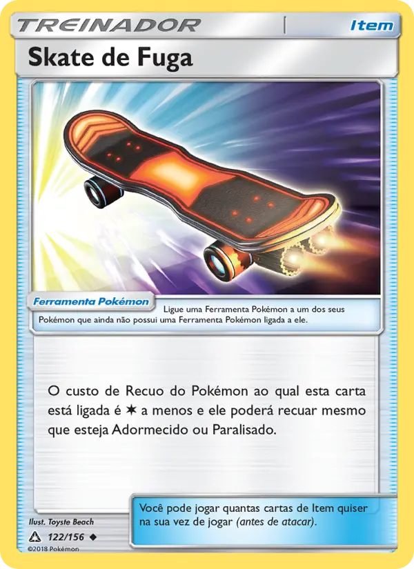 Carta Skate de Fuga, número 122/156 da coleção Ultra Prisma