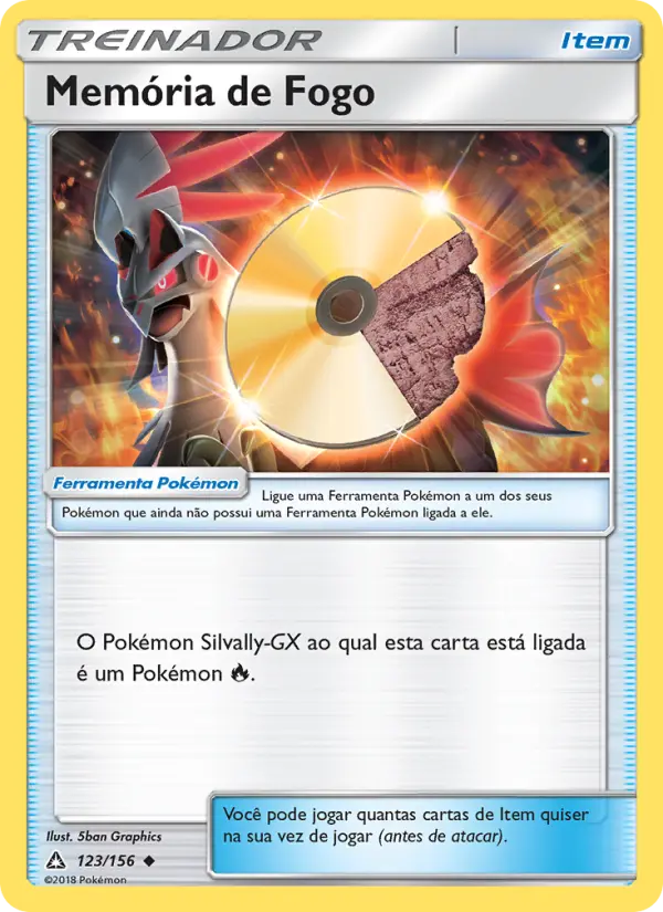 Carta Memória de Fogo, número 123/156 da coleção Ultra Prisma