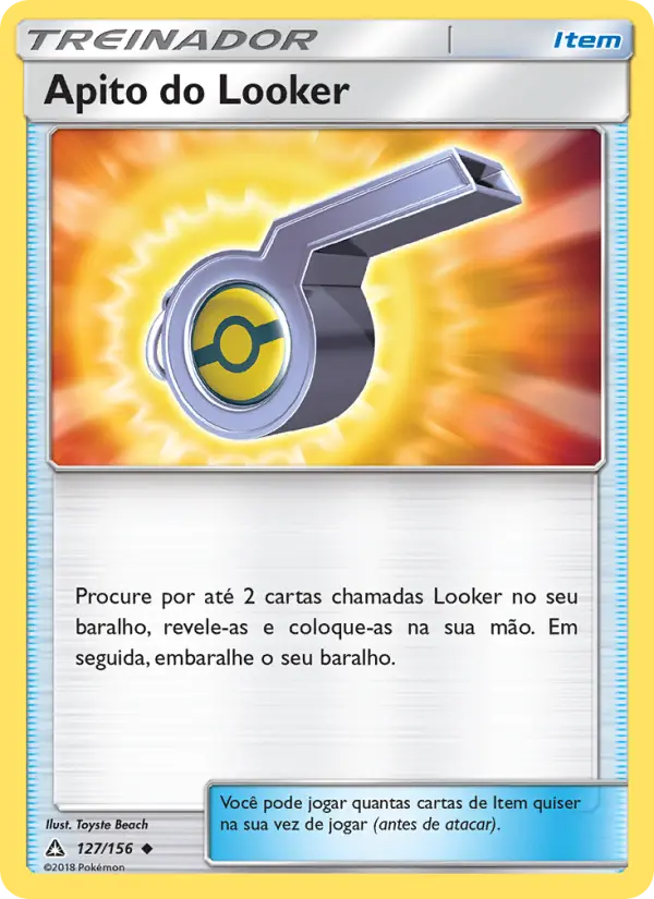 Carta Apito do Looker, número 127/156 da coleção Ultra Prisma