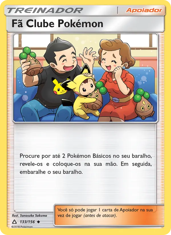 Carta Fã Clube Pokémon, número 133/156 da coleção Ultra Prisma