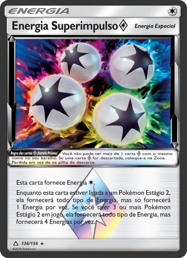 Carta Energia Superimpulso ◇, número 136/156 da coleção Ultra Prisma