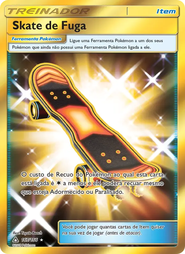 Carta Skate de Fuga, número 167/156 da coleção Ultra Prisma