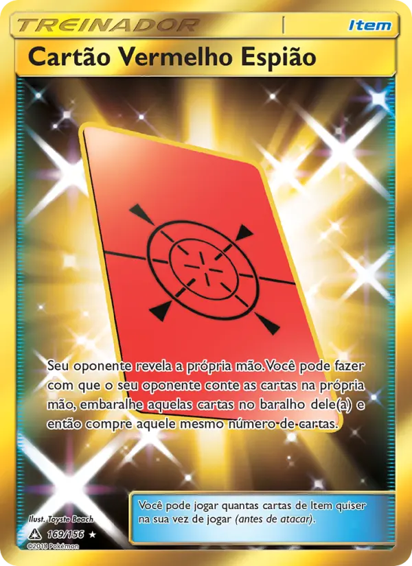 Carta Cartão Vermelho Espião, número 169/156 da coleção Ultra Prisma