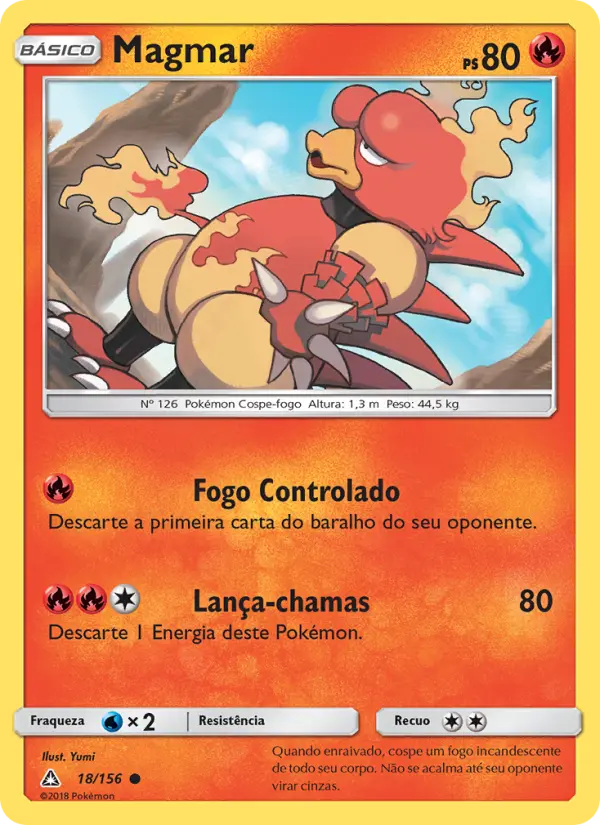 Carta Magmar, número 18/156 da coleção Ultra Prisma