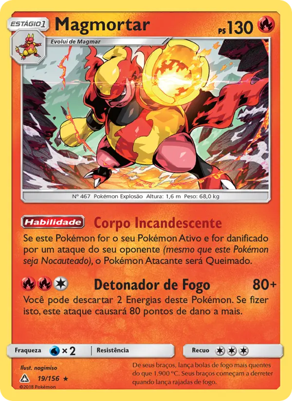 Carta Magmortar, número 19/156 da coleção Ultra Prisma
