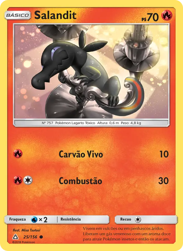 Carta Salandit, número 25/156 da coleção Ultra Prisma