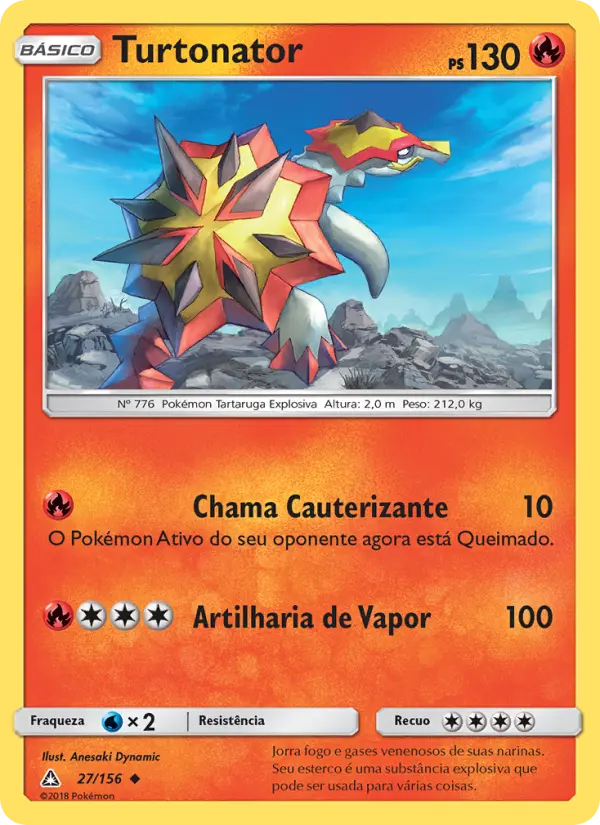 Carta Turtonator, número 27/156 da coleção Ultra Prisma
