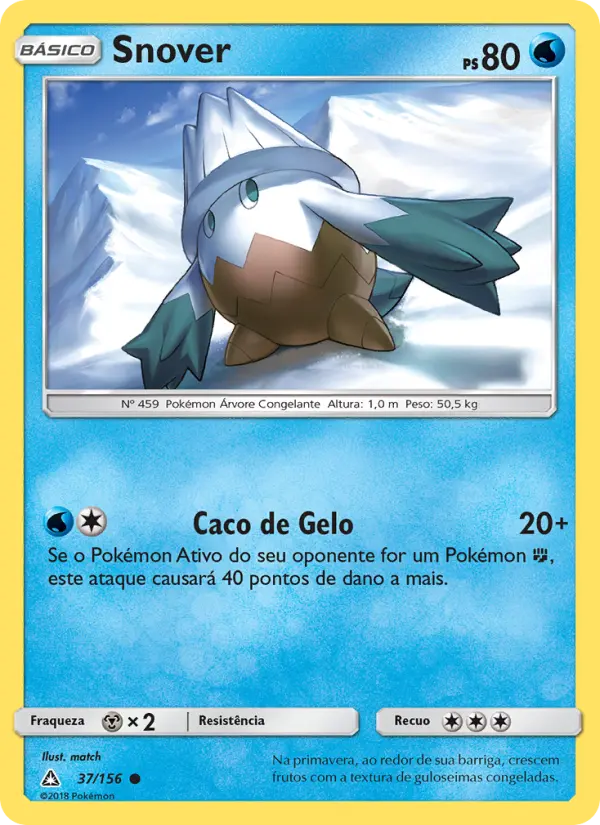 Carta Snover, número 37/156 da coleção Ultra Prisma