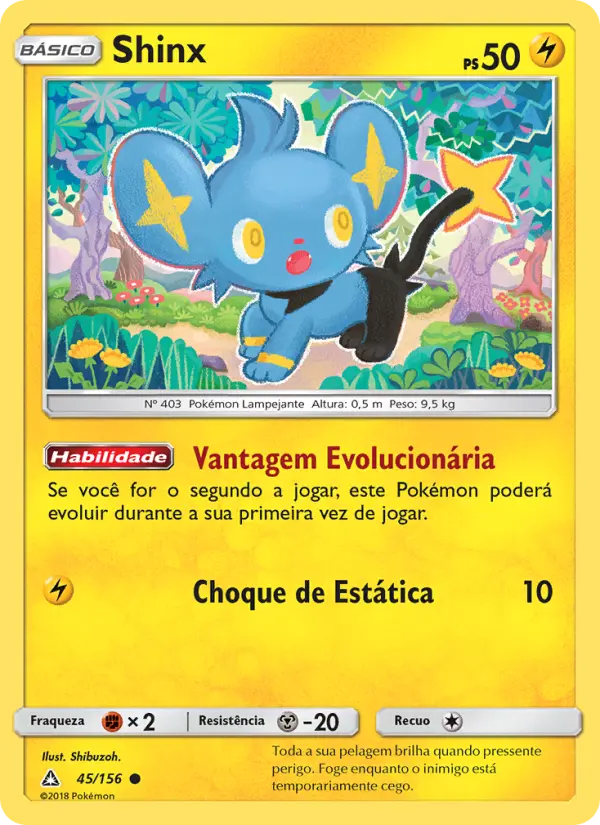 Carta Shinx, número 45/156 da coleção Ultra Prisma
