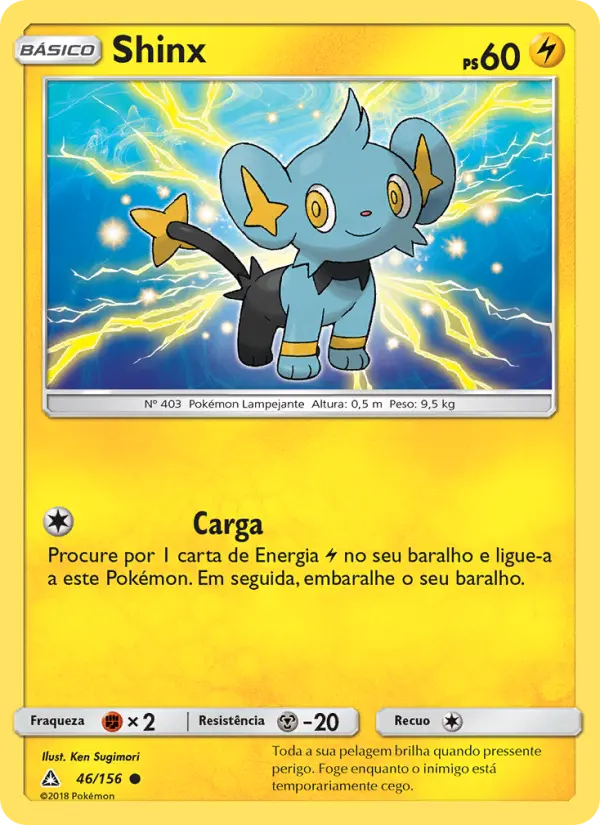 Carta Shinx, número 46/156 da coleção Ultra Prisma