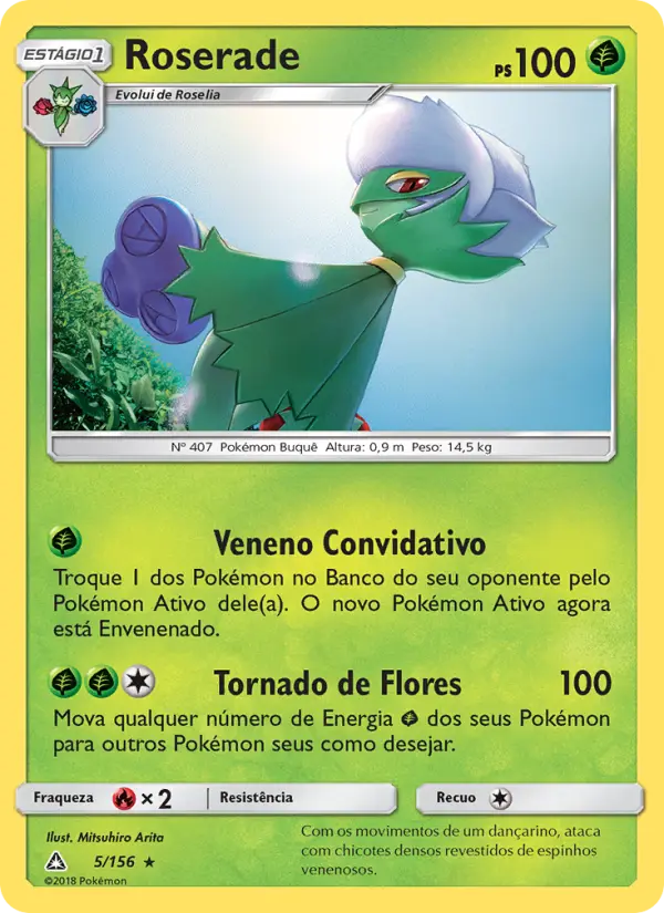 Carta Roserade, número 5/156 da coleção Ultra Prisma