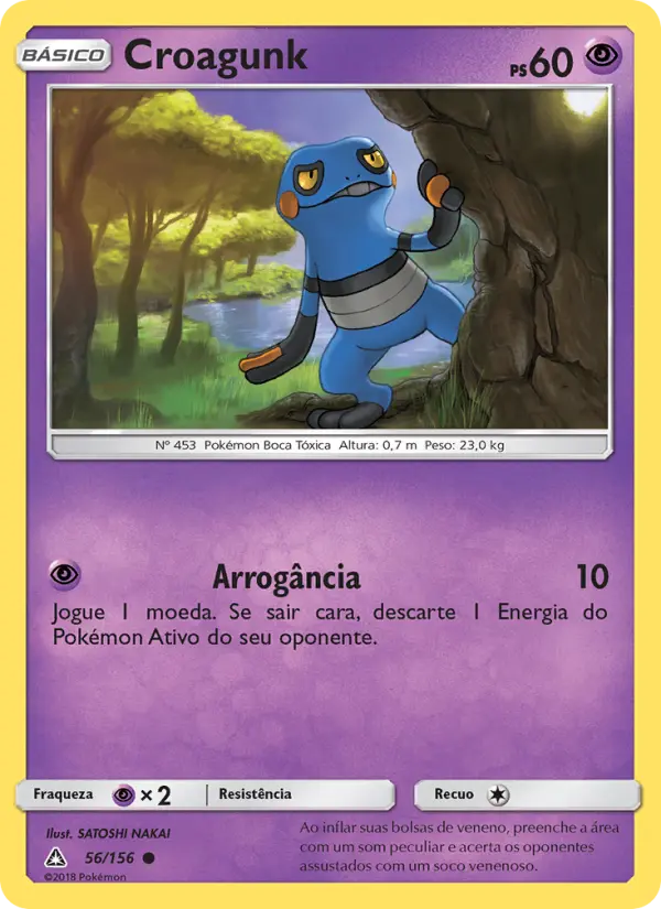 Carta Croagunk, número 56/156 da coleção Ultra Prisma