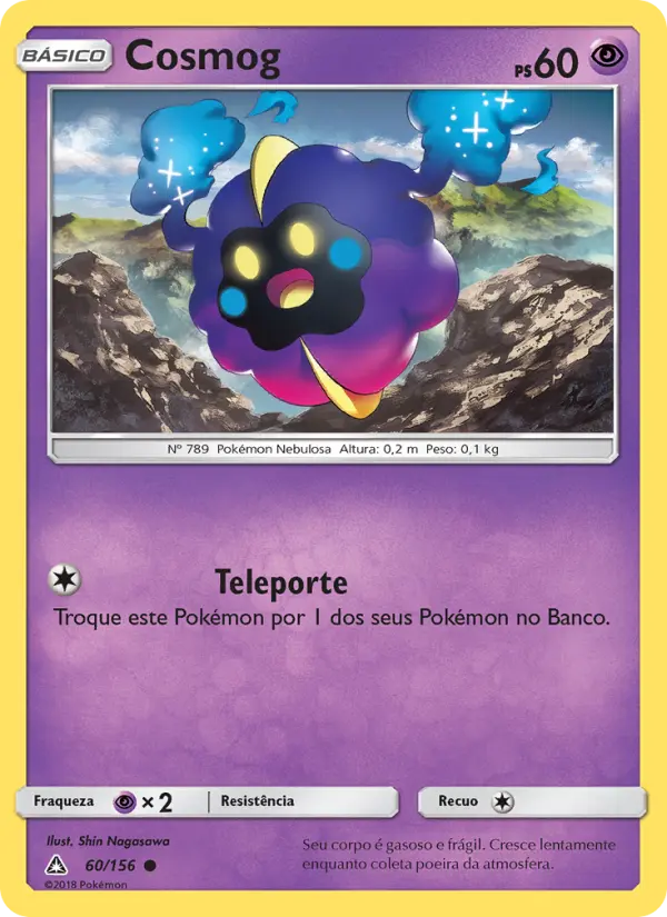 Carta Cosmog, número 60/156 da coleção Ultra Prisma