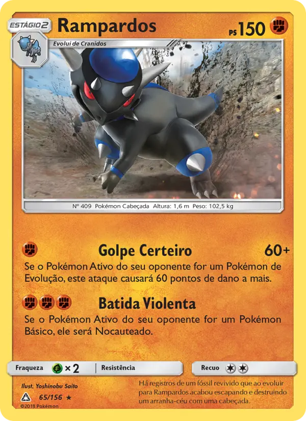 Carta Rampardos, número 65/156 da coleção Ultra Prisma