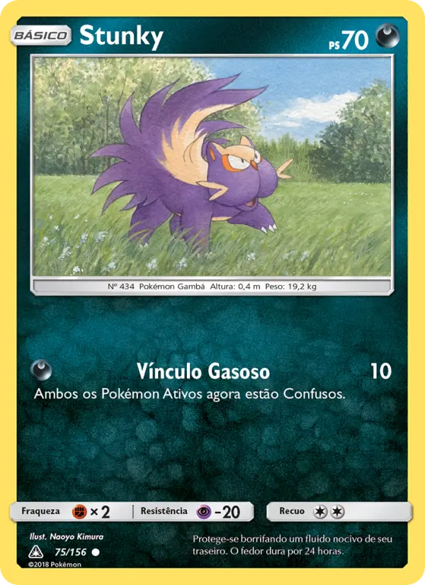 Carta Stunky, número 75/156 da coleção Ultra Prisma