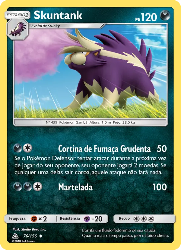 Carta Skuntank, número 76/156 da coleção Ultra Prisma