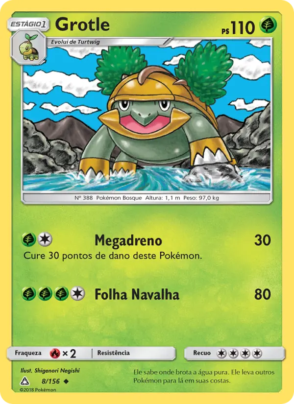 Carta Grotle, número 8/156 da coleção Ultra Prisma