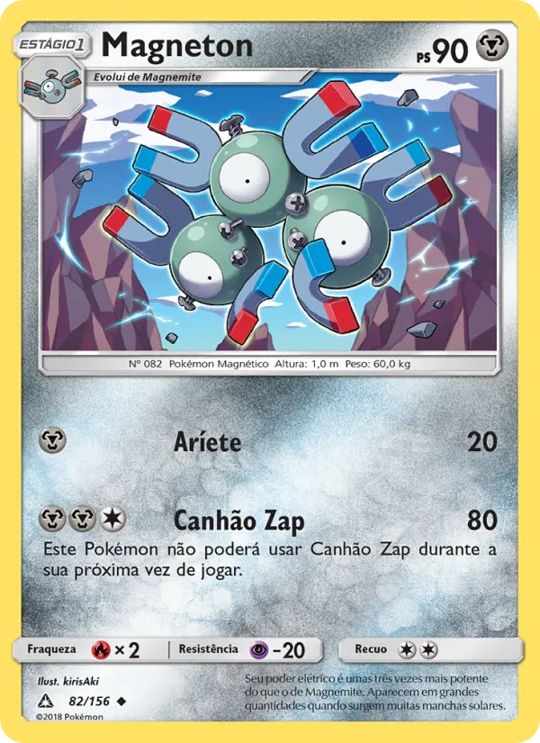 Carta Magneton, número 82/156 da coleção Ultra Prisma