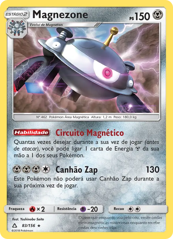 Carta Magnezone, número 83/156 da coleção Ultra Prisma