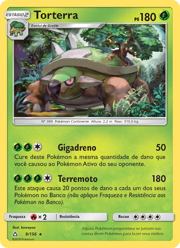 Carta Torterra, número 9/156 da coleção Ultra Prisma