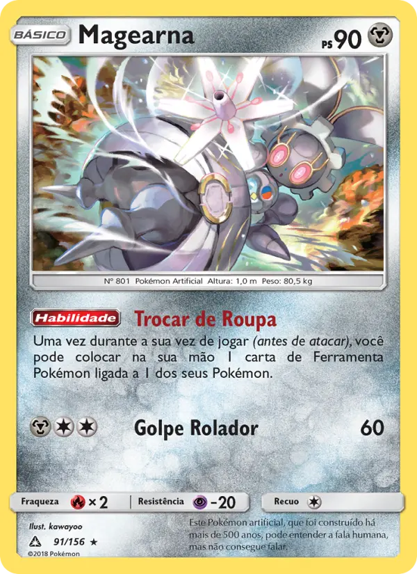Carta Magearna, número 91/156 da coleção Ultra Prisma
